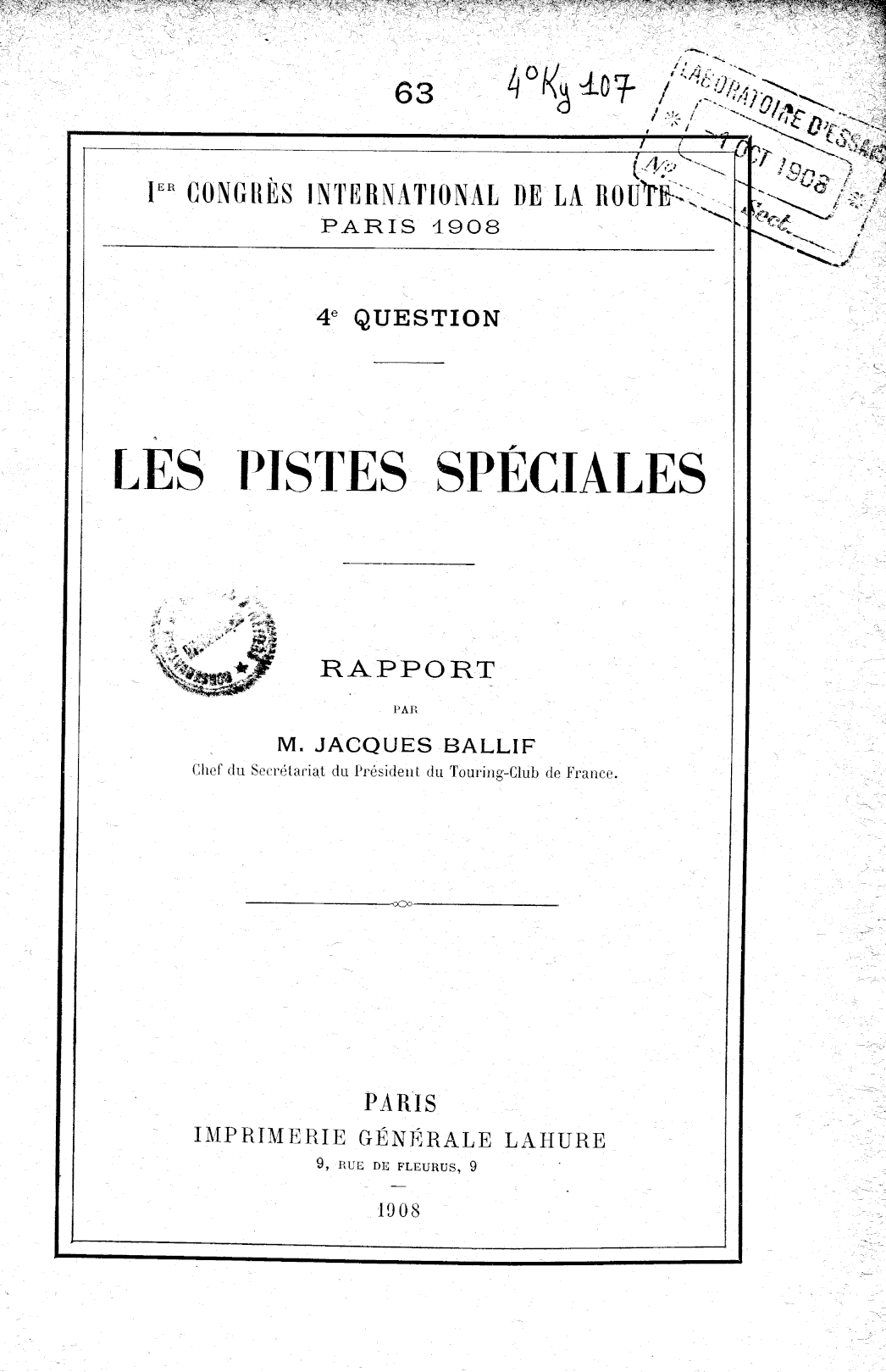 Page de titre du 4KY107.30