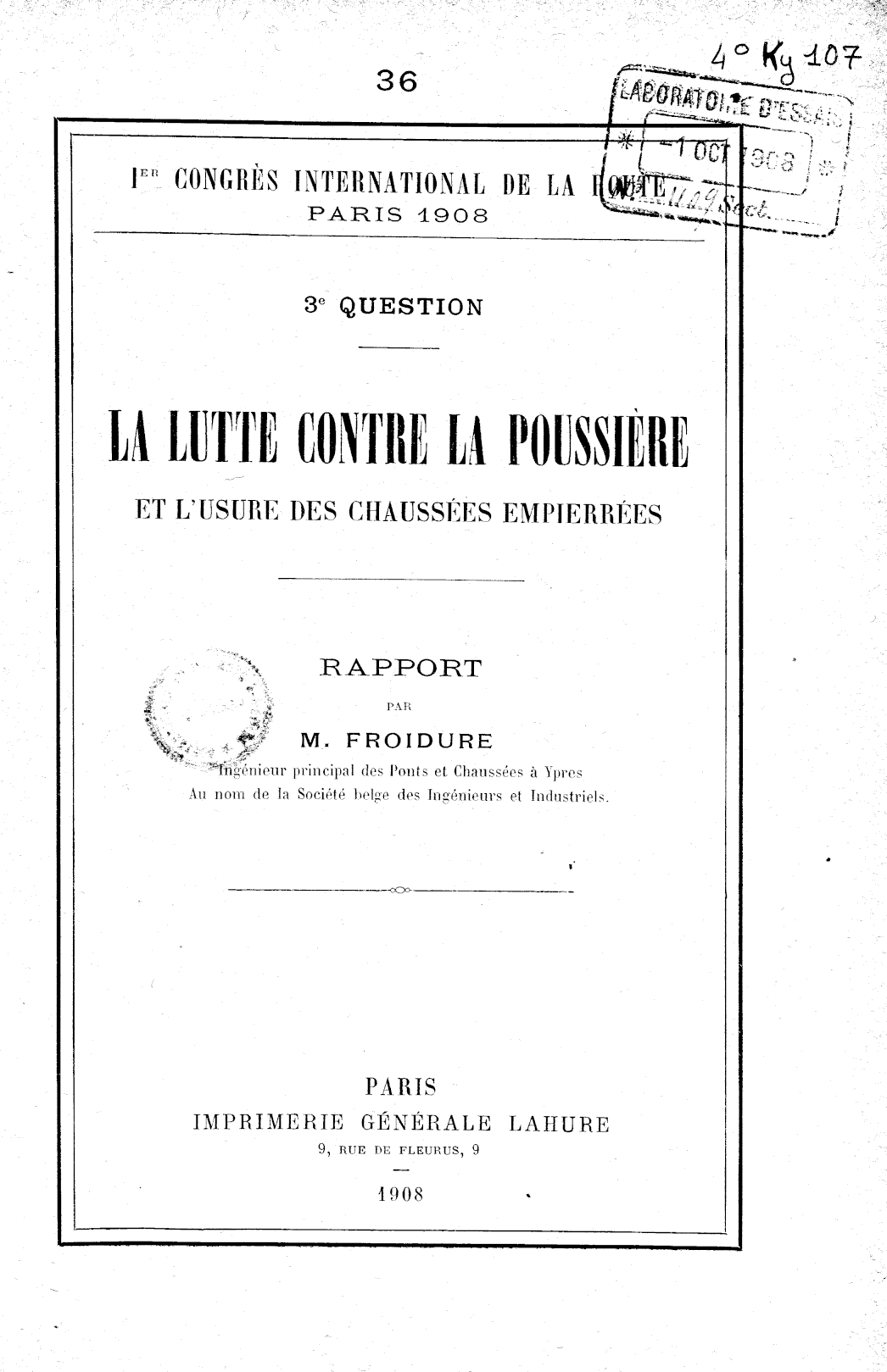 Page de titre du 4KY107.4