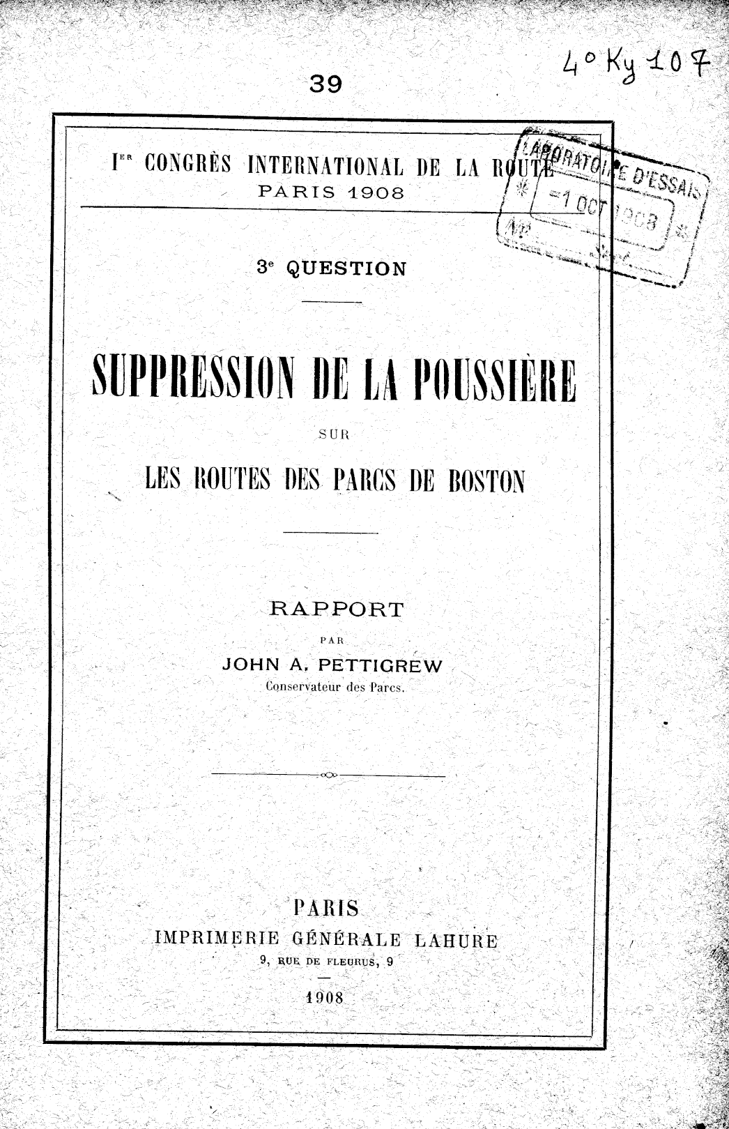 Page de titre du 4KY107.7