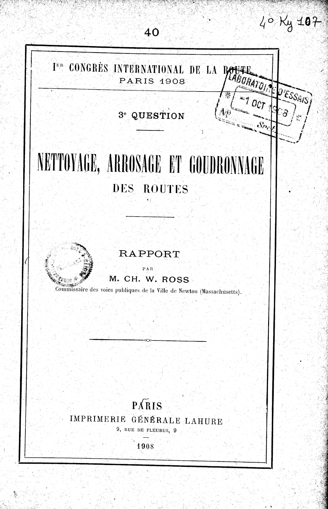 Page de titre du 4KY107.8