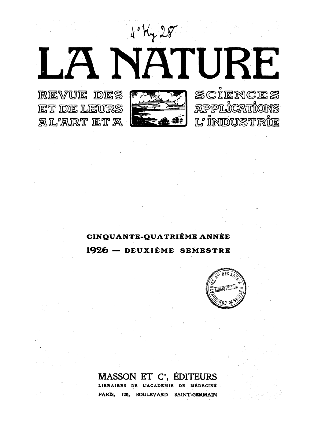 Page de titre du 4KY28.111