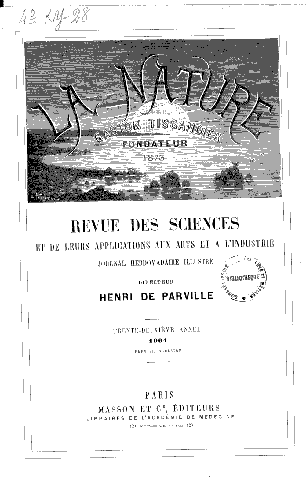 Page de titre du 4KY28.62