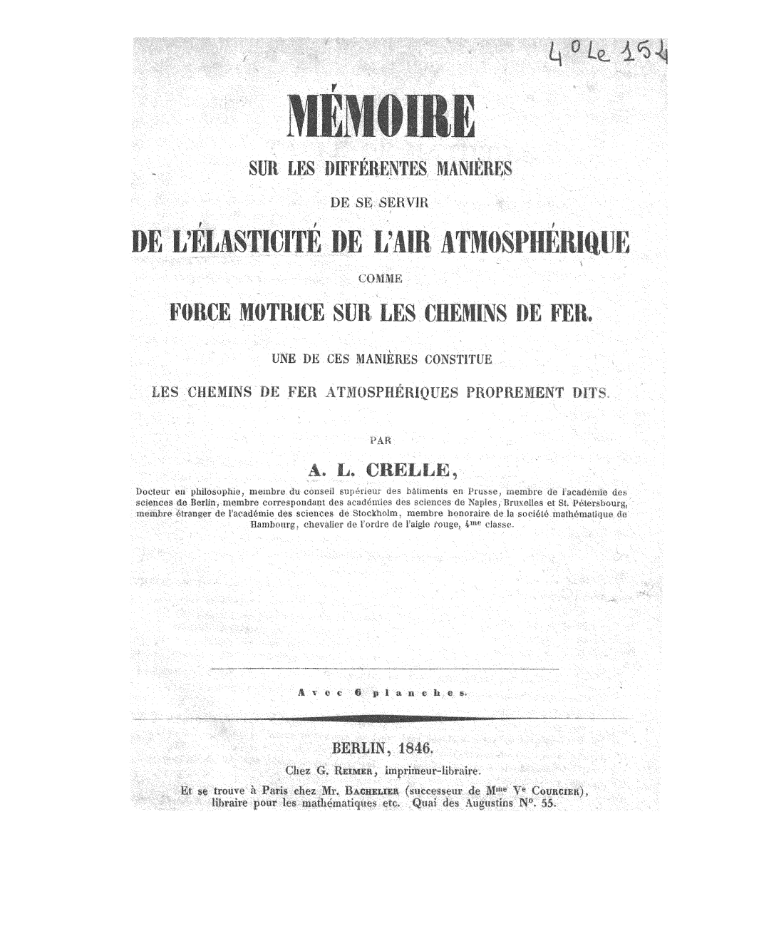 Page de titre du 4LE154