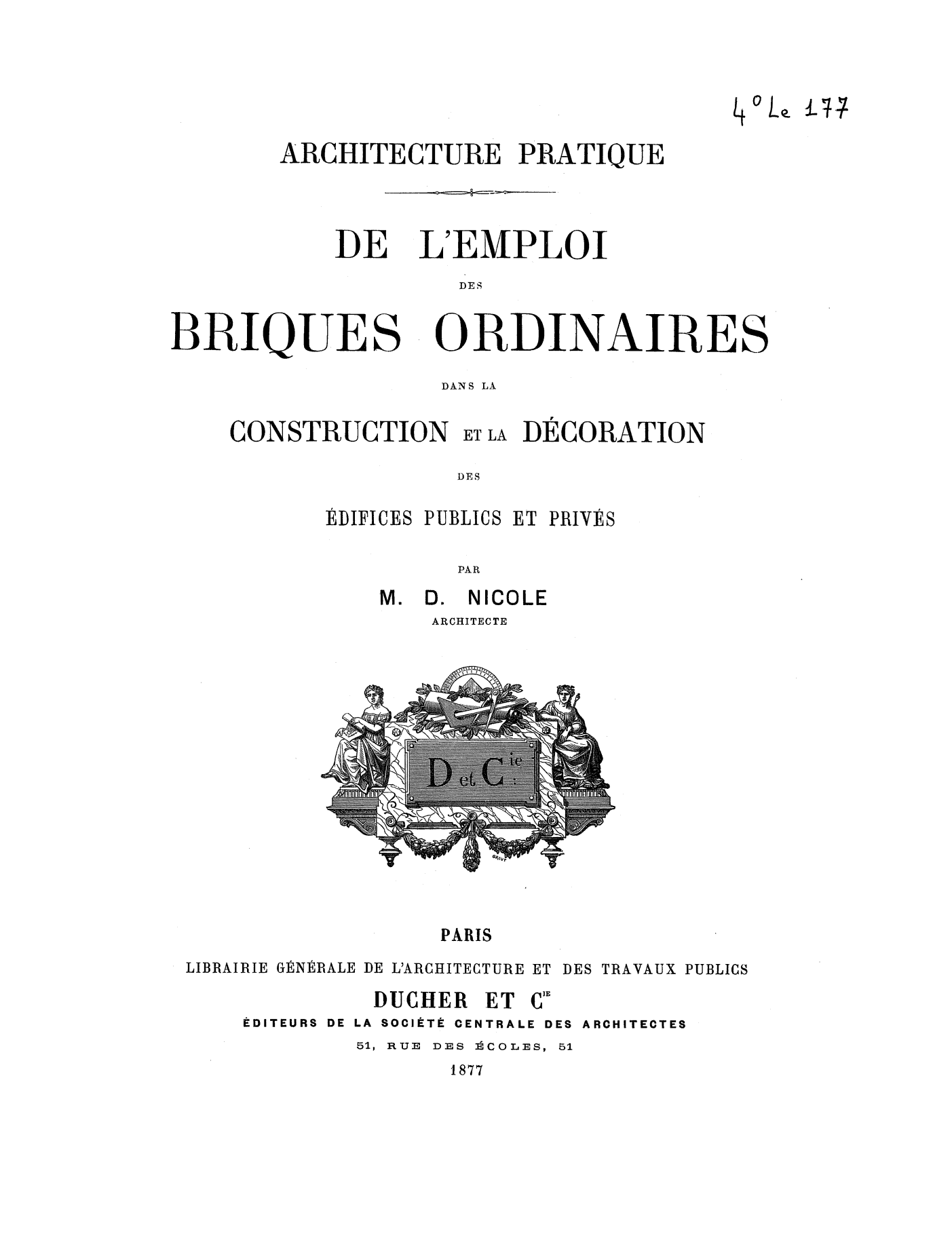 Page de titre du 4LE177