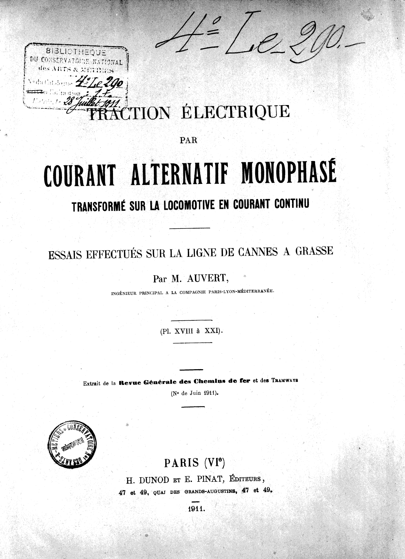 Page de titre du 4LE290