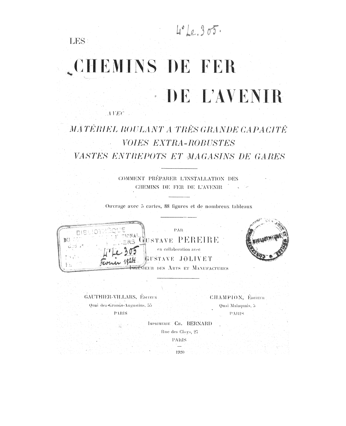 Page de titre du 4LE305