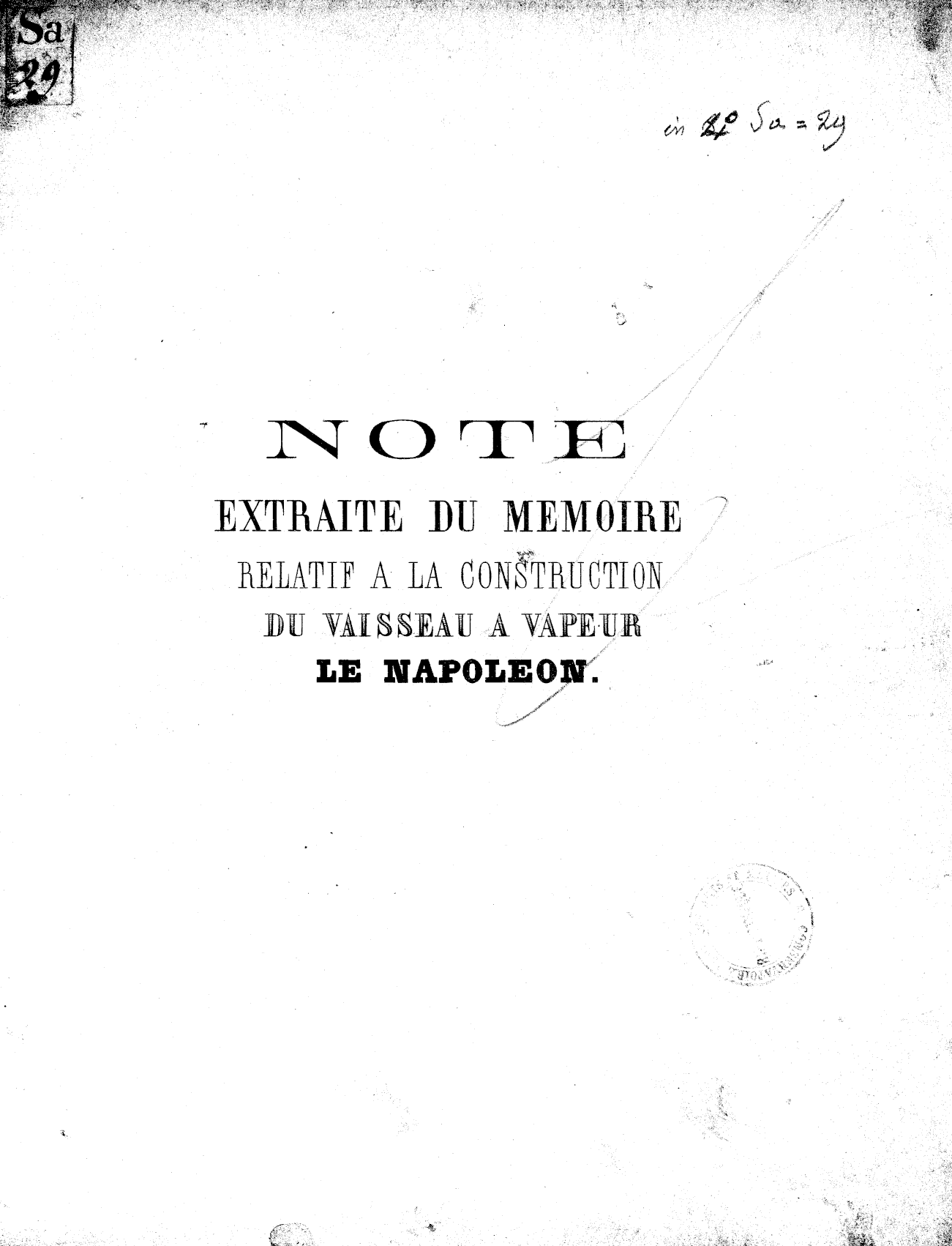 Page de titre du 4SA29