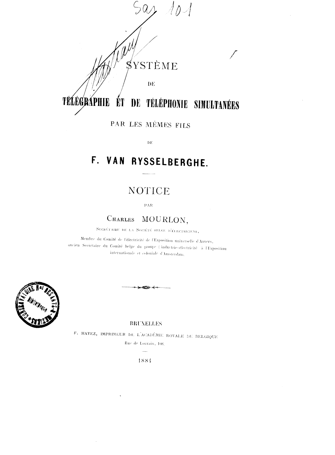 Page de titre du 4SAR101