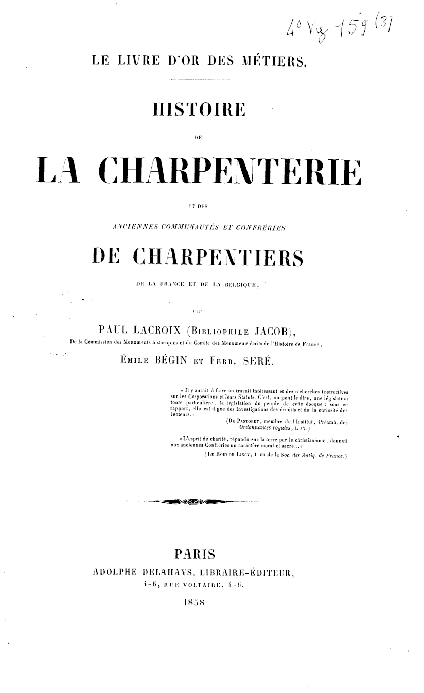 Page de titre du 4VY159.3