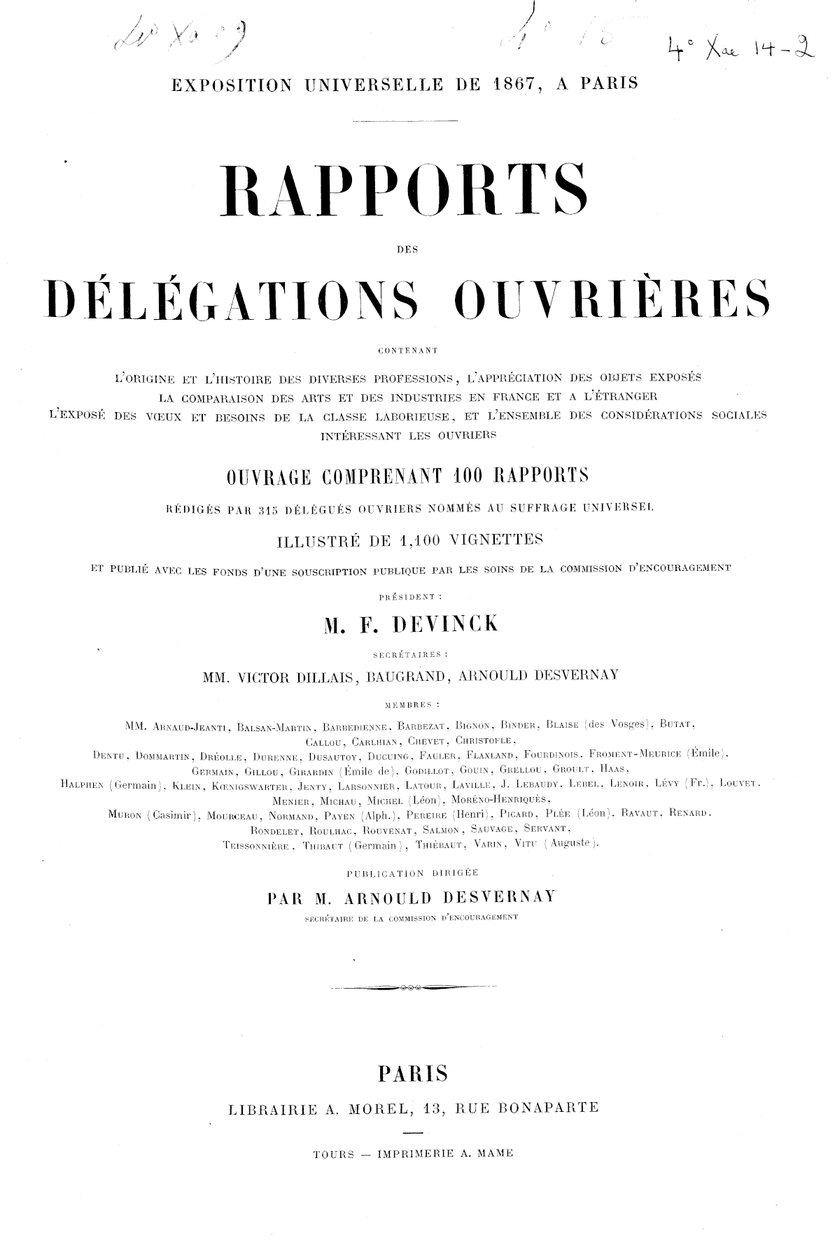 Page de titre du 4XAE14.2