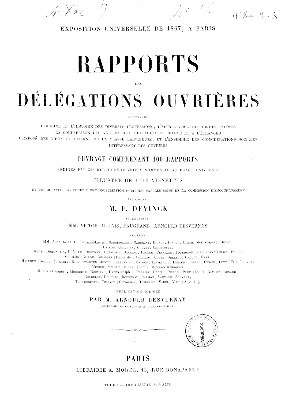 Page de titre du 4XAE14.3