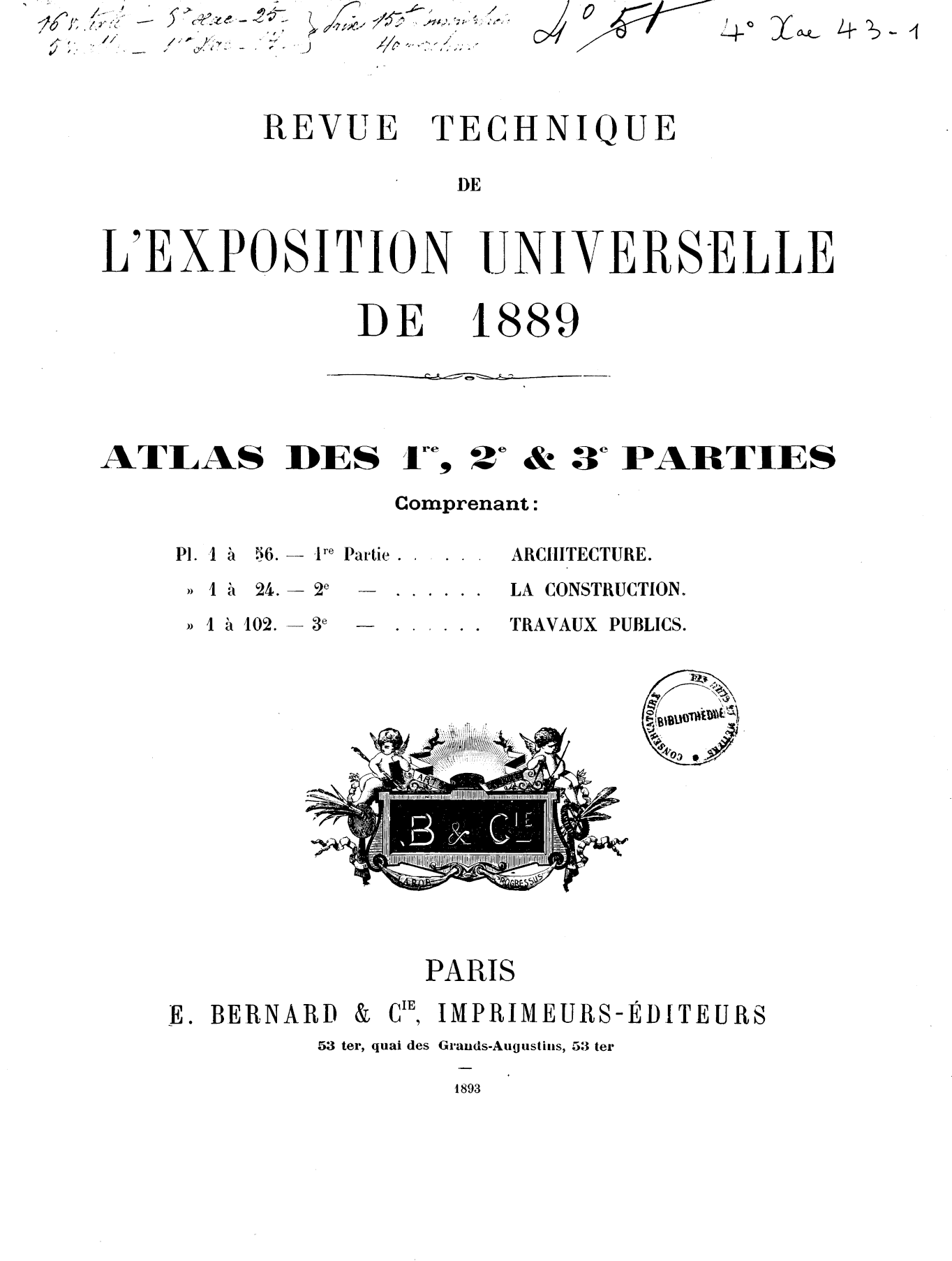 Page de titre du 4XAE43.1