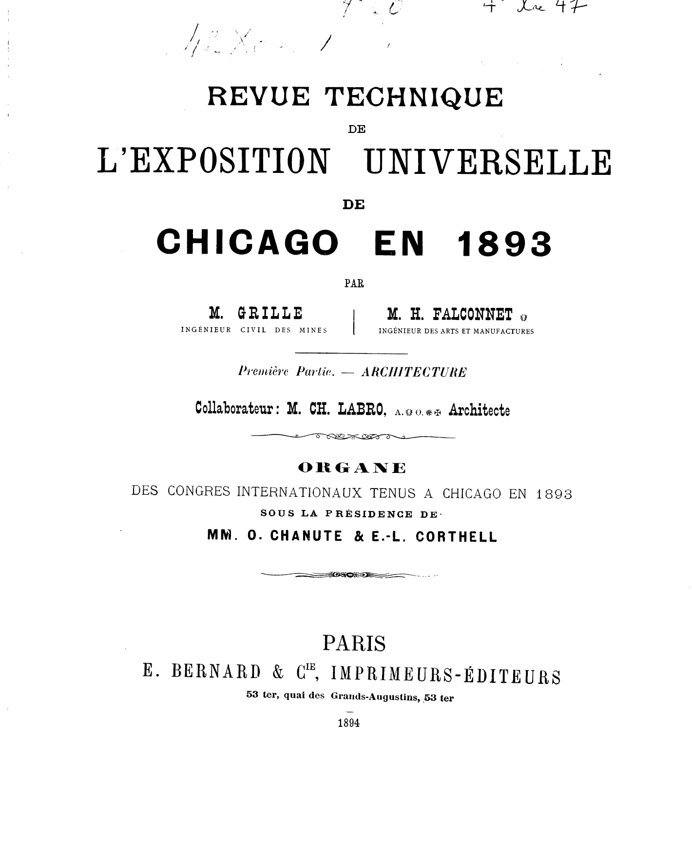 Page de titre du 4XAE47.1