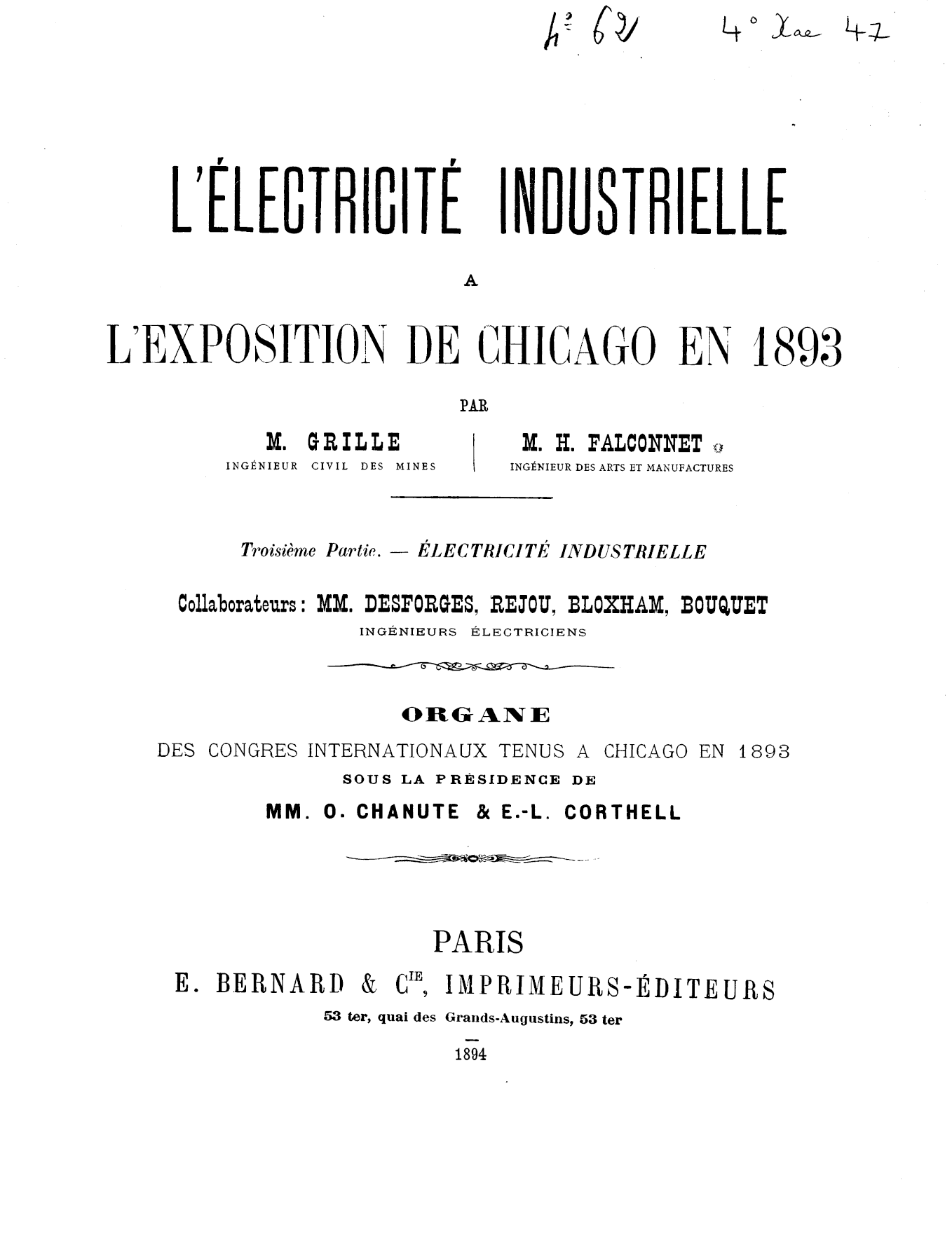 Page de titre du 4XAE47.3