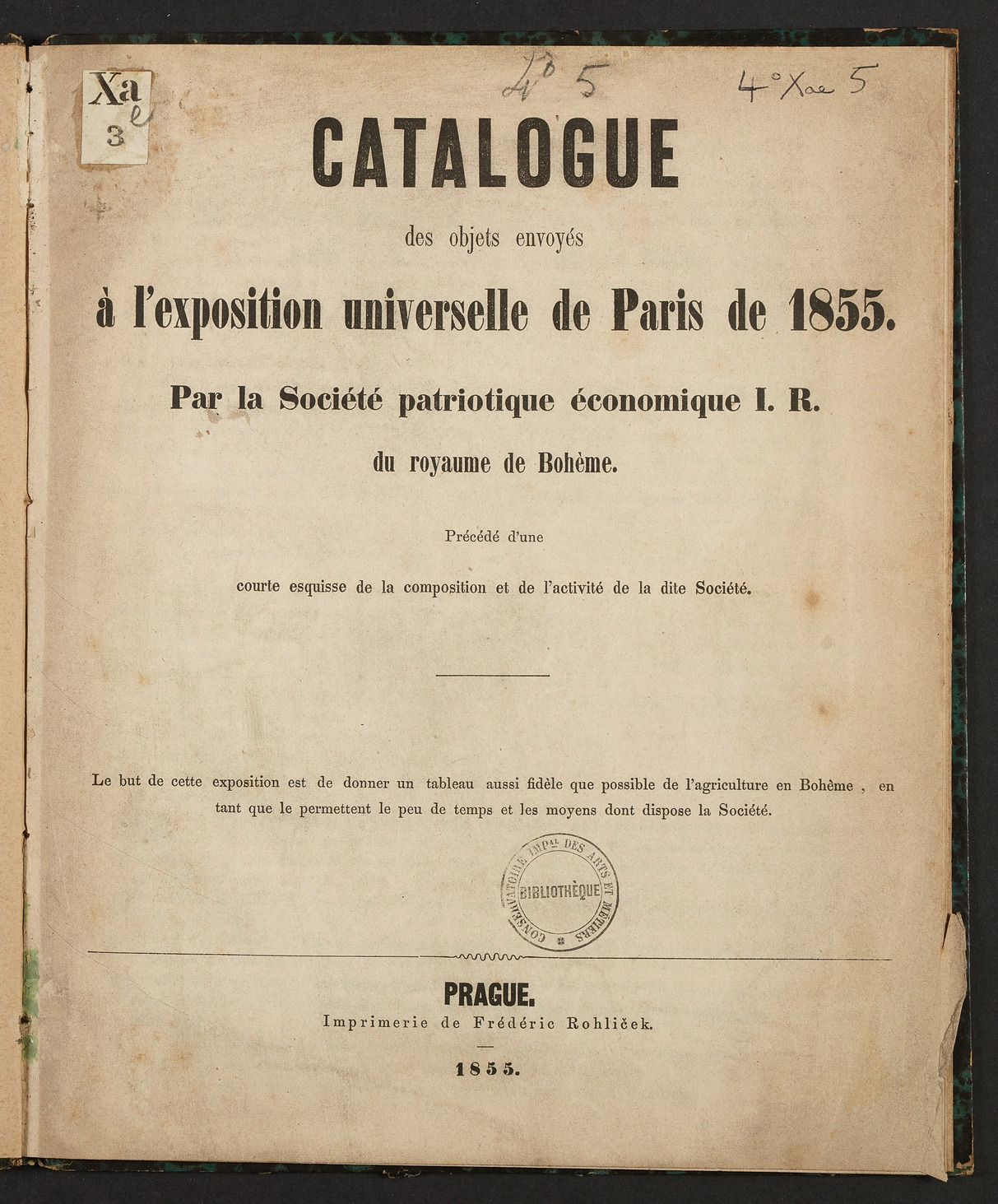 Page de titre du 4XAE5