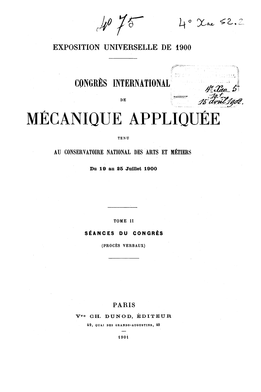 Page de titre du 4XAE52-2