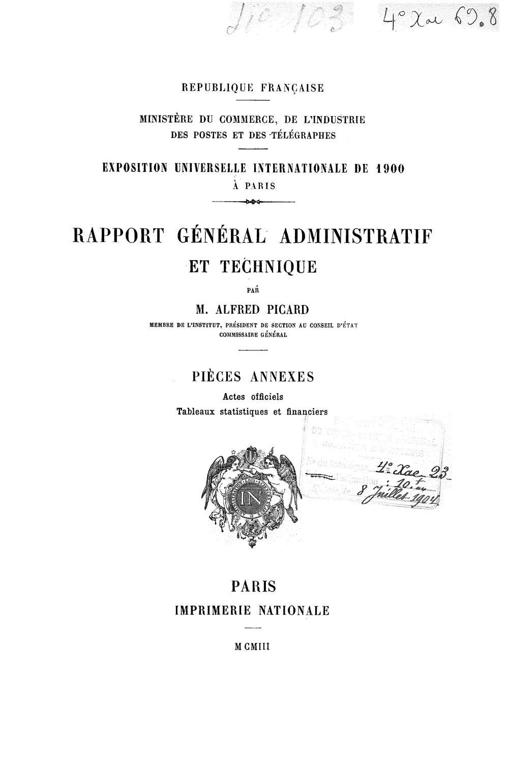 Page de titre du 4XAE69.8