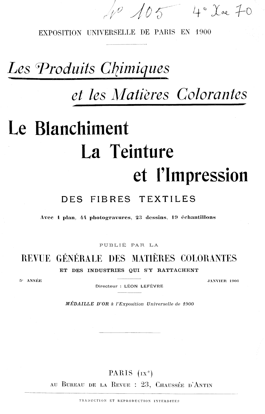 Page de titre du 4XAE70