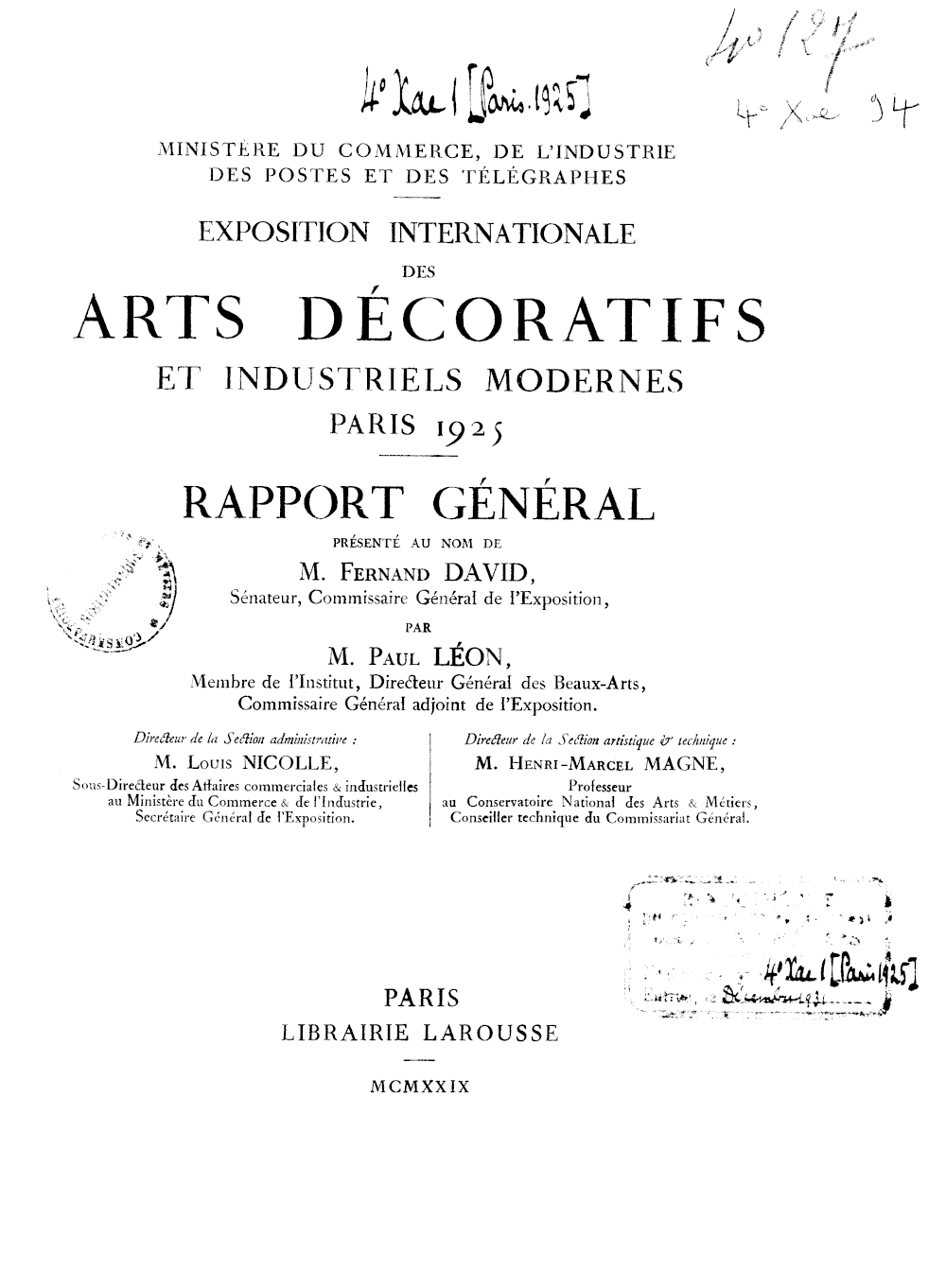 Page de titre du 4XAE94.3