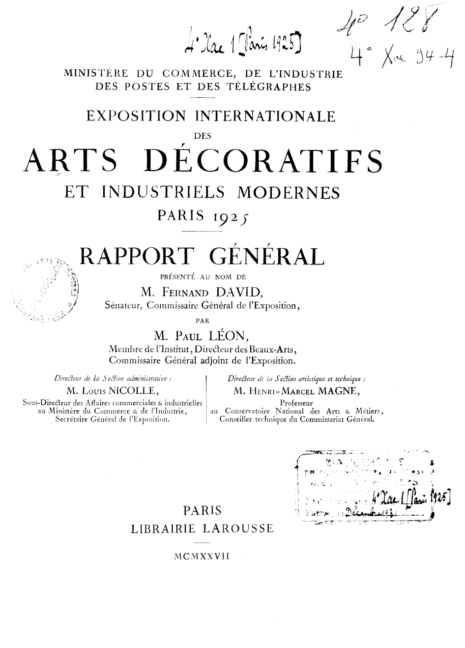 Page de titre du 4XAE94.4