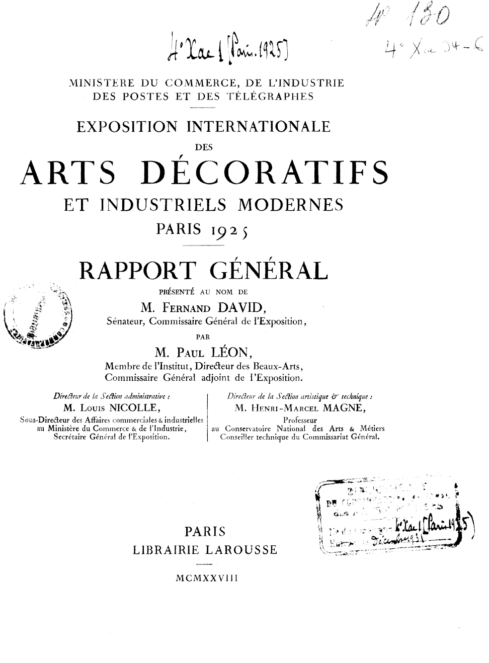 Page de titre du 4XAE94.6