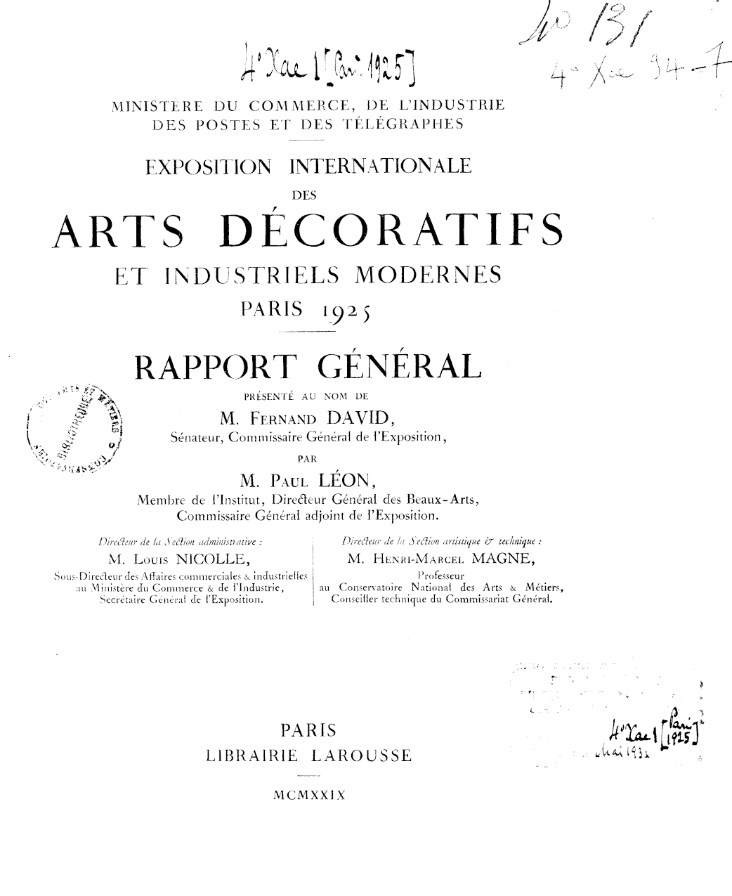 Page de titre du 4XAE94.7