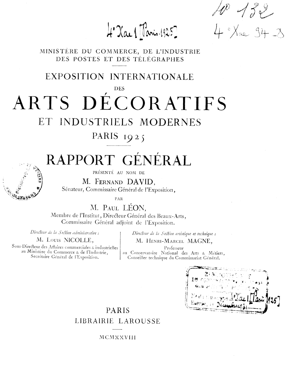 Page de titre du 4XAE94.8