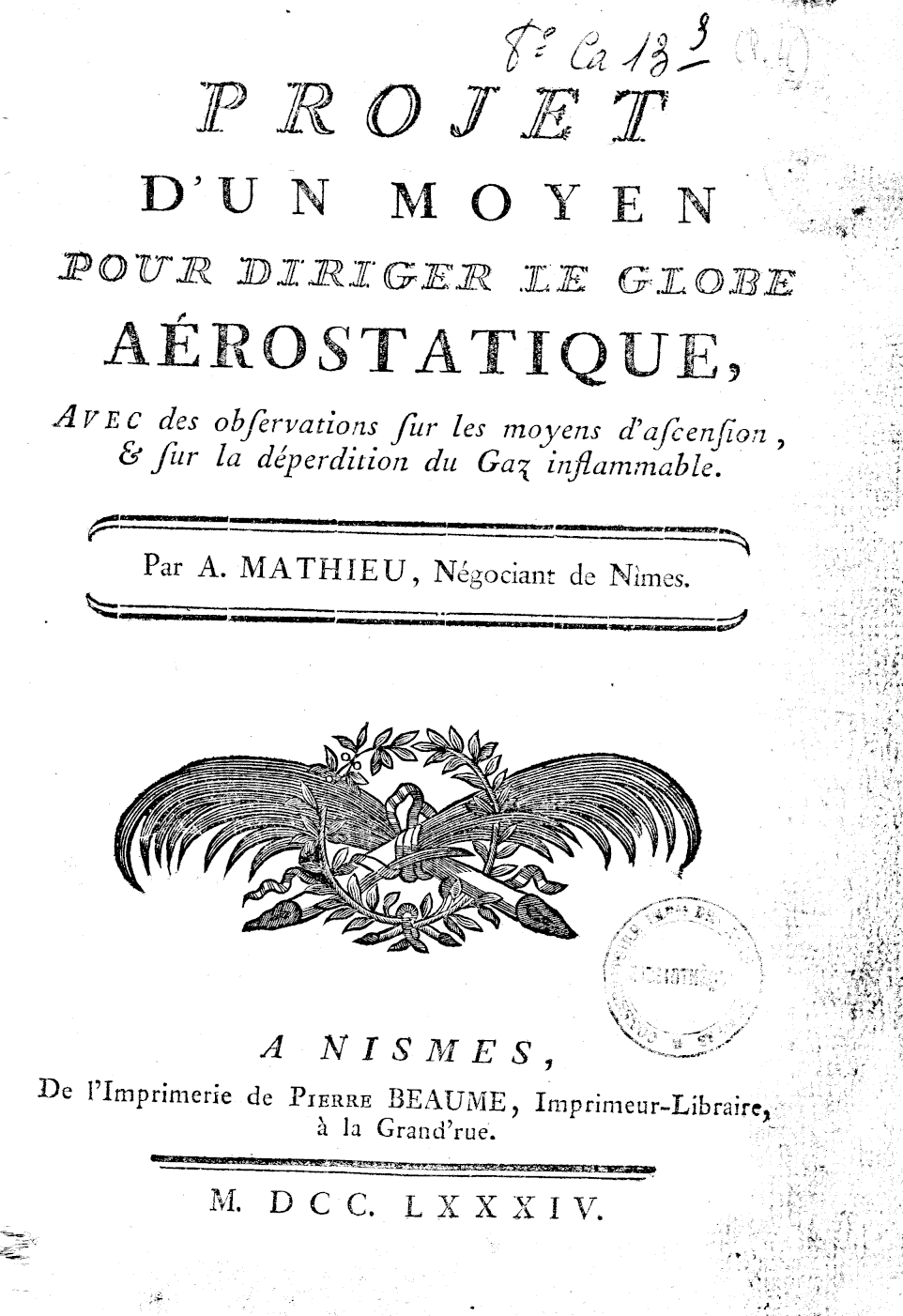 Page de titre du 8CA13.3.4