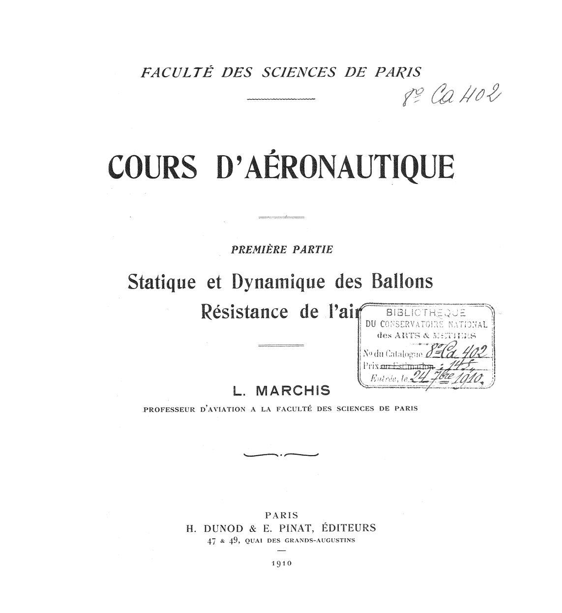 Page de titre du 8CA402.1