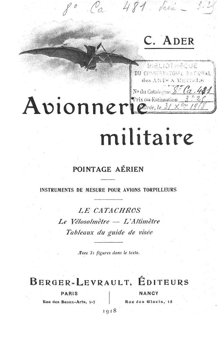 Page de titre du 8CA481