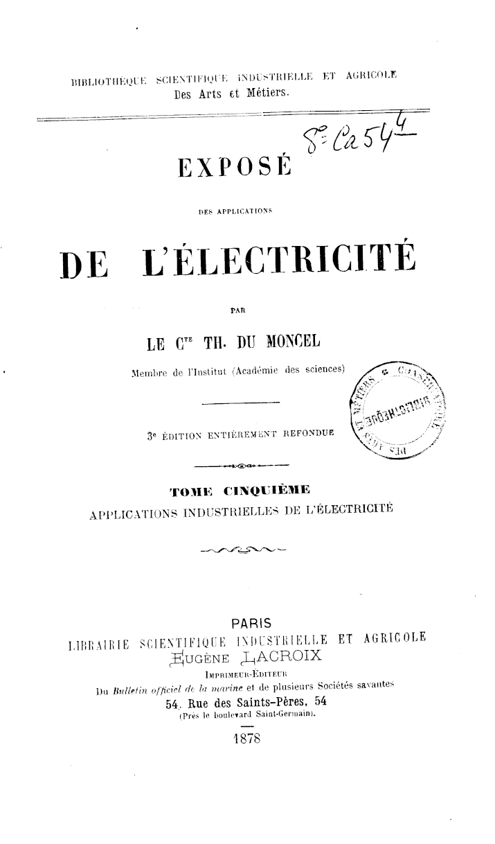 Page de titre du 8CA54.4.5