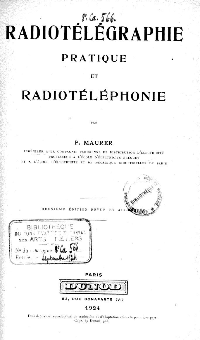 Page de titre du 8CA566