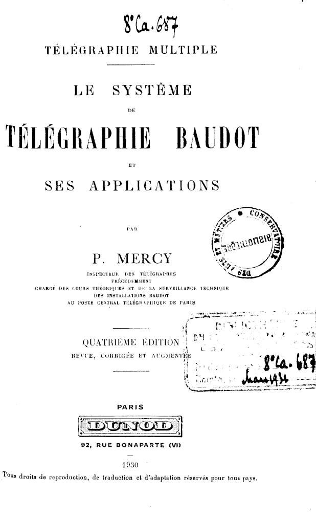 Page de titre du 8CA687