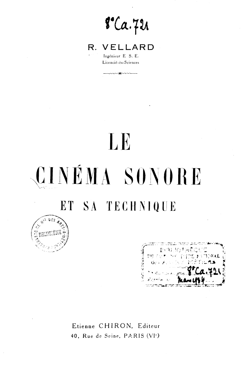 Page de titre du 8CA721