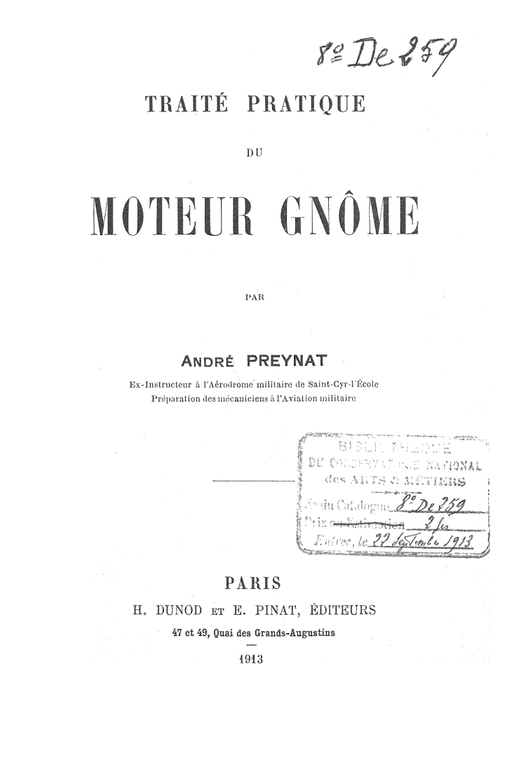 Page de titre du 8DE259