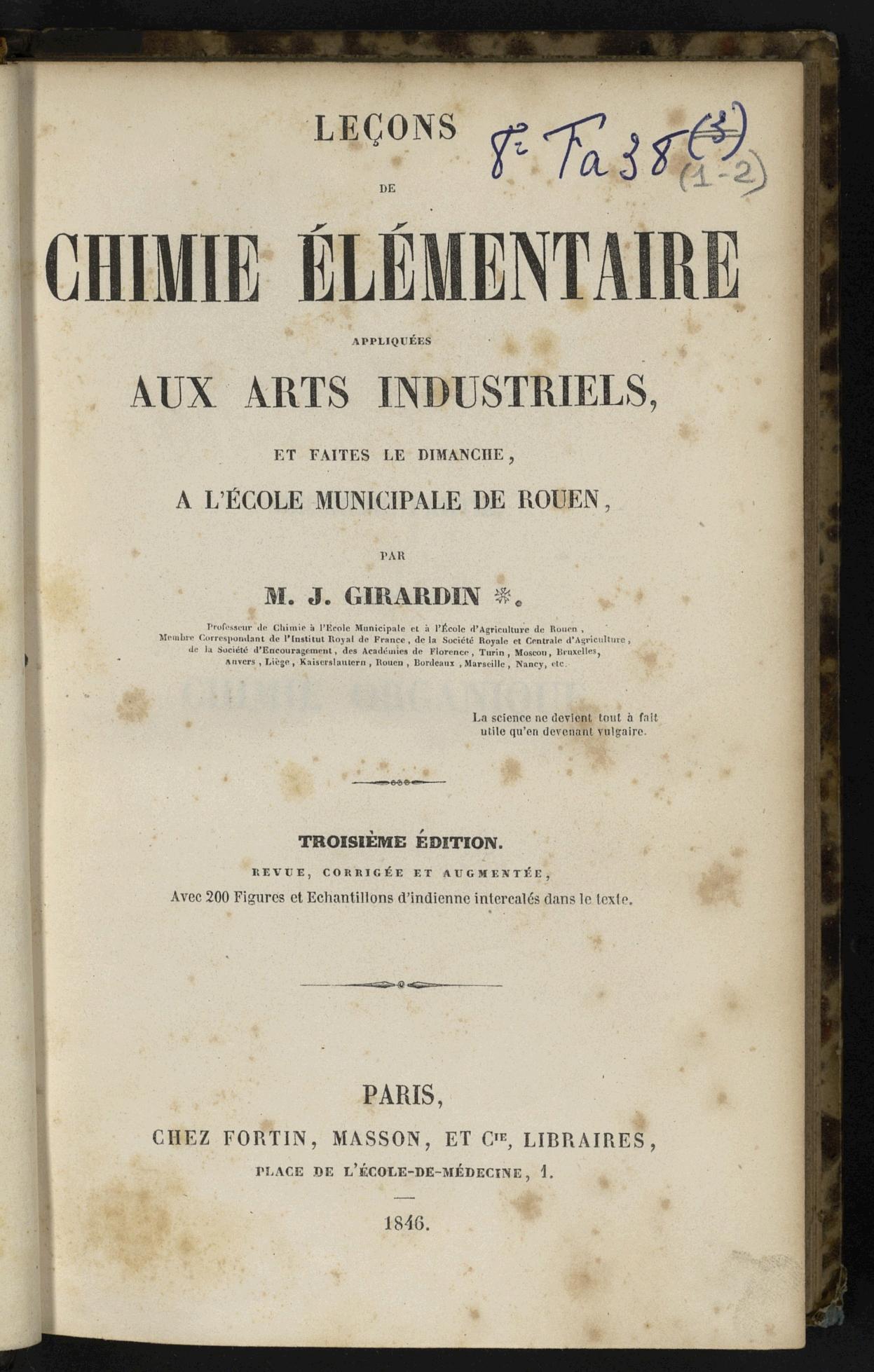 Page de titre du 8FA38.1.2