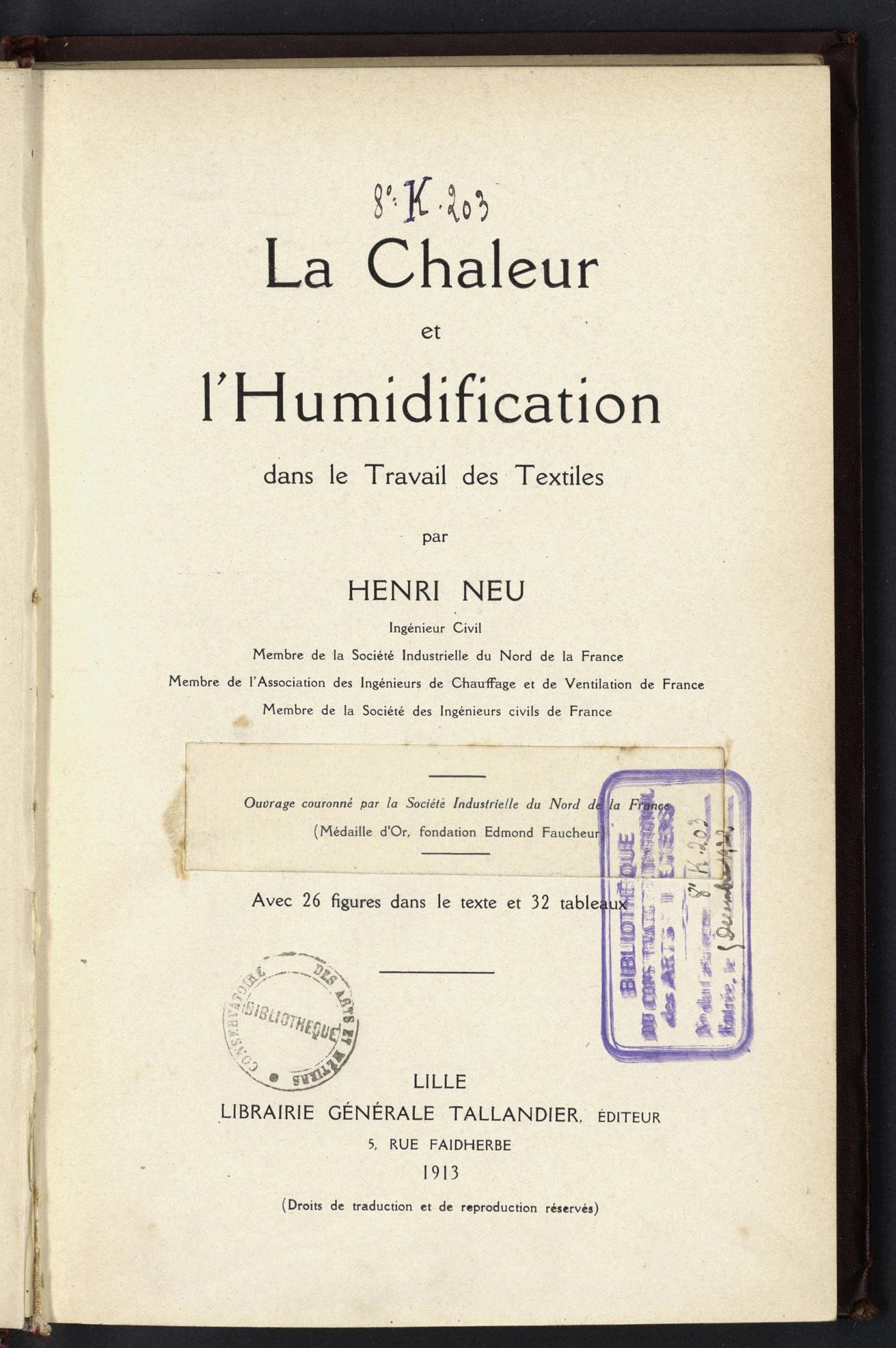 Page de titre du 8K203