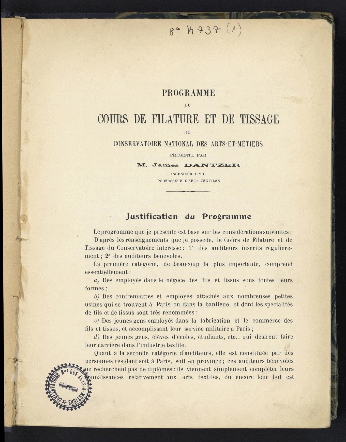 Page de titre du 8K737.1