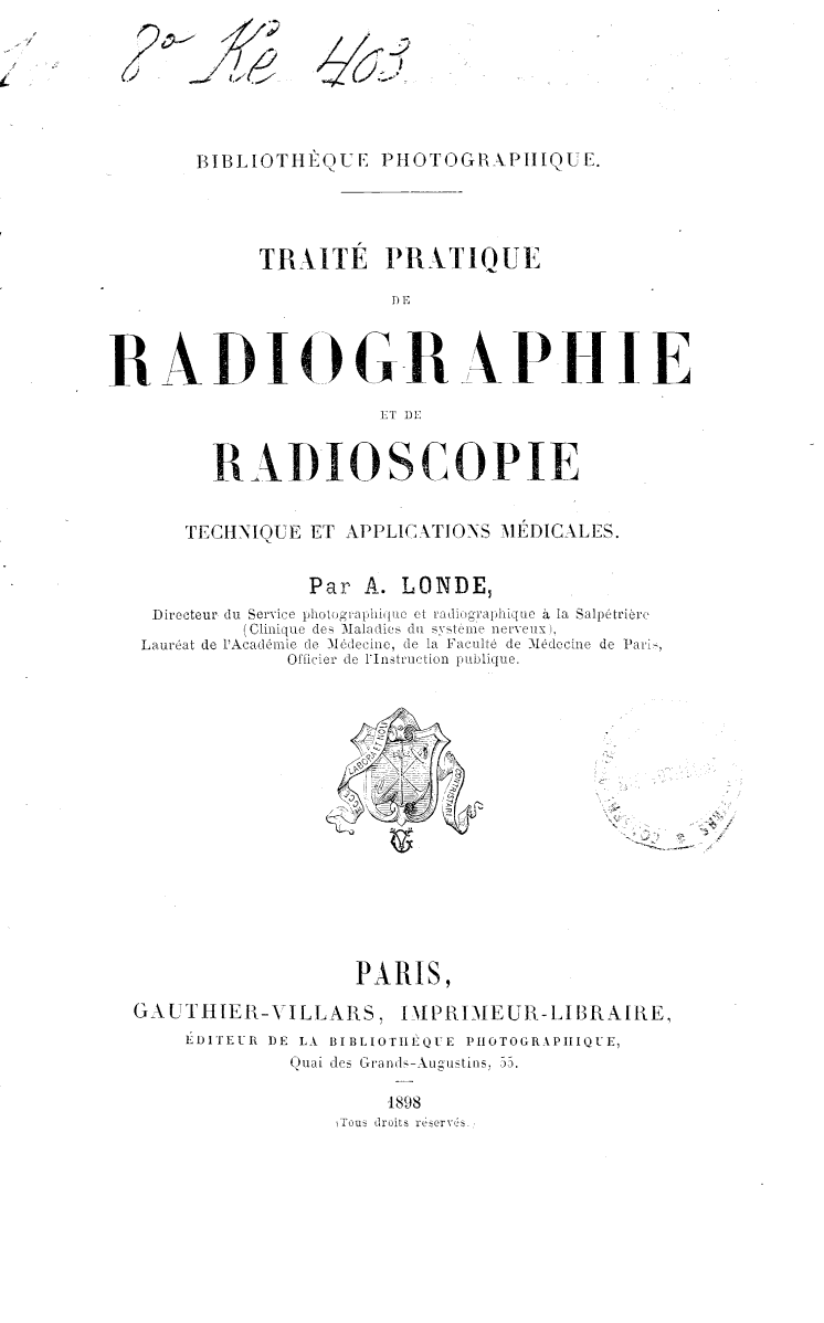 Page de titre du 8KE403