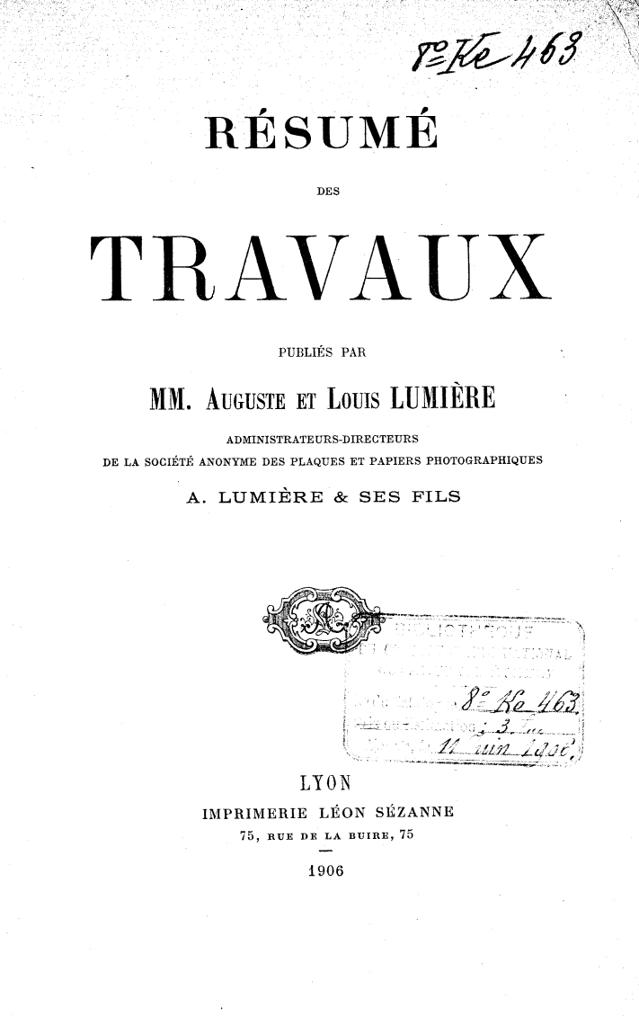 Page de titre du 8KE463