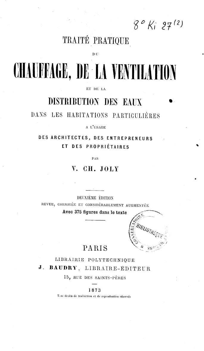 Page de titre du 8KI27-B