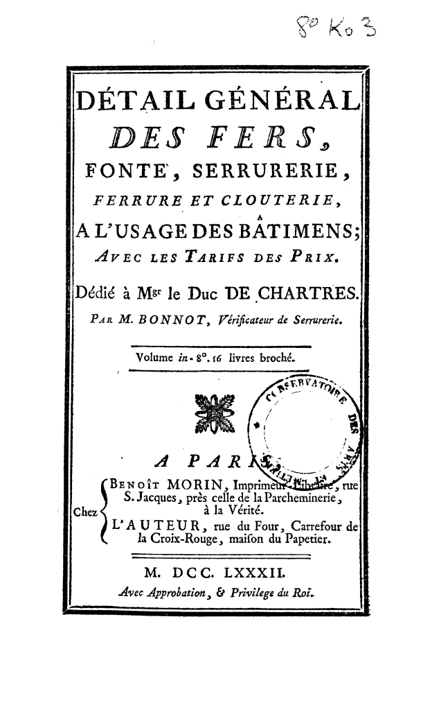 Page de titre du 8KO3