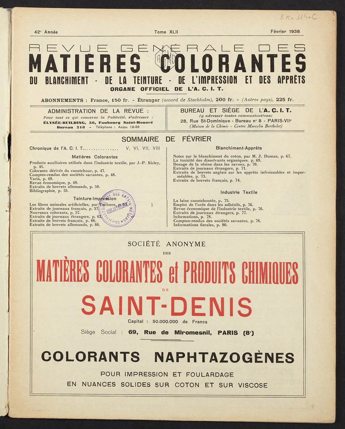 Page de titre du 8KU114-C.27