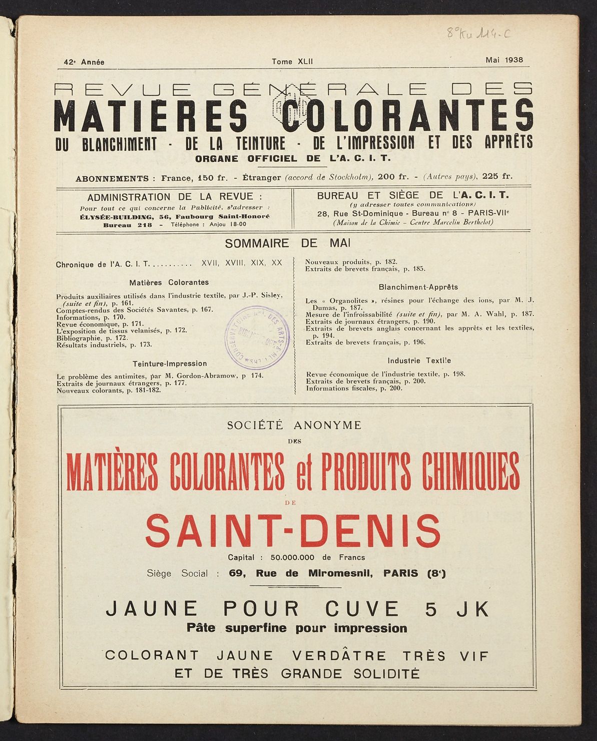 Page de titre du 8KU114-C.30