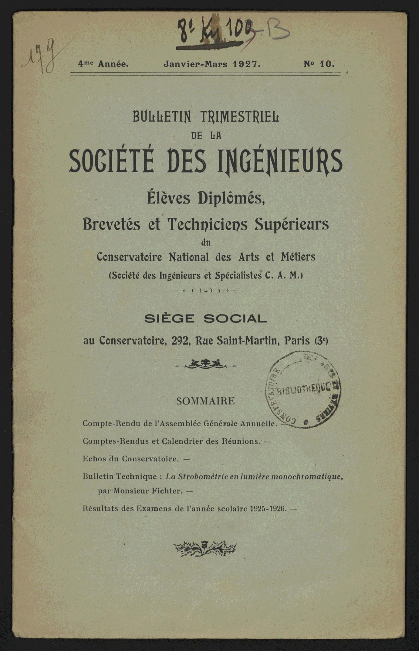 Page de titre du 8KY103-B.10