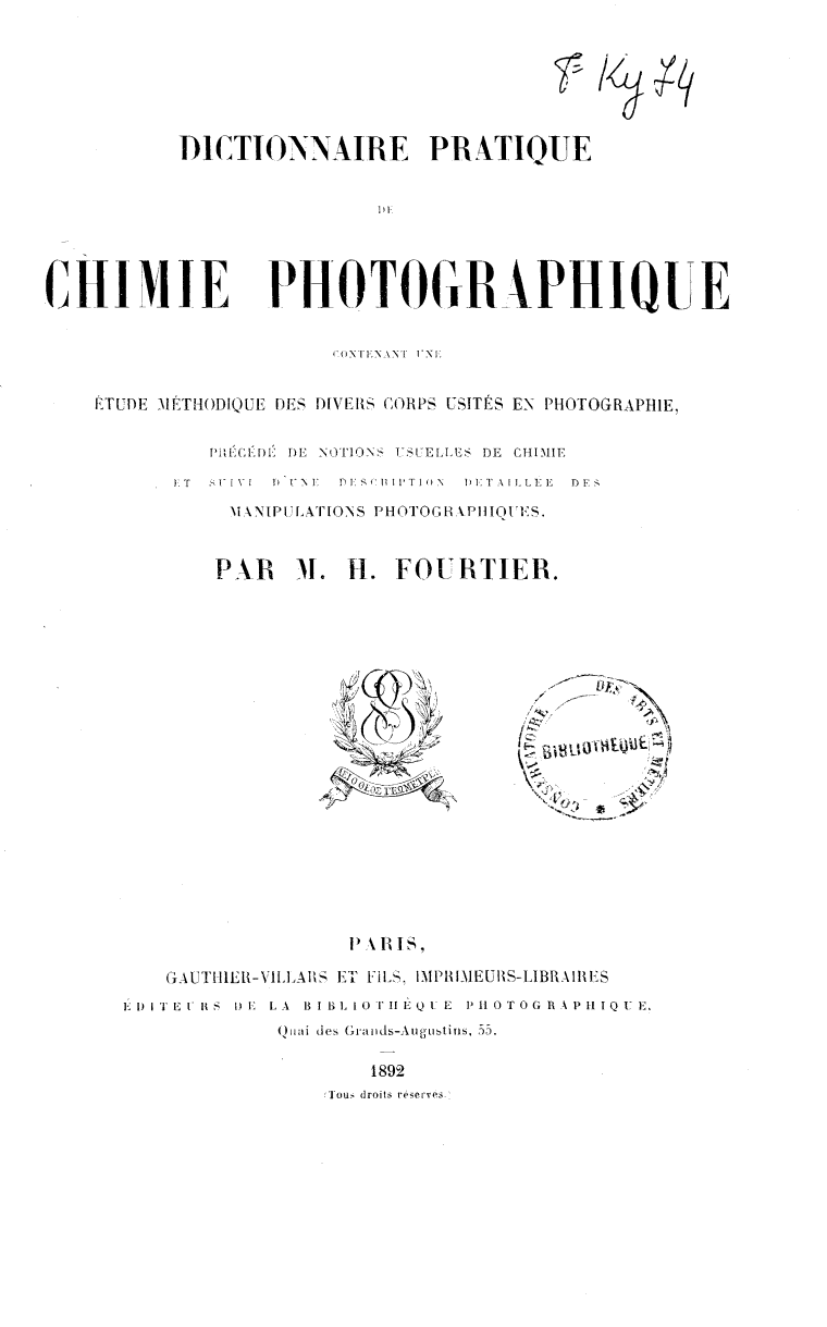 Page de titre du 8KY74