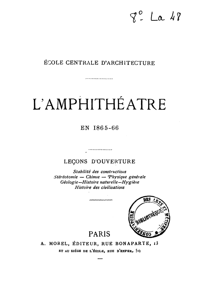 Page de titre du 8LA48