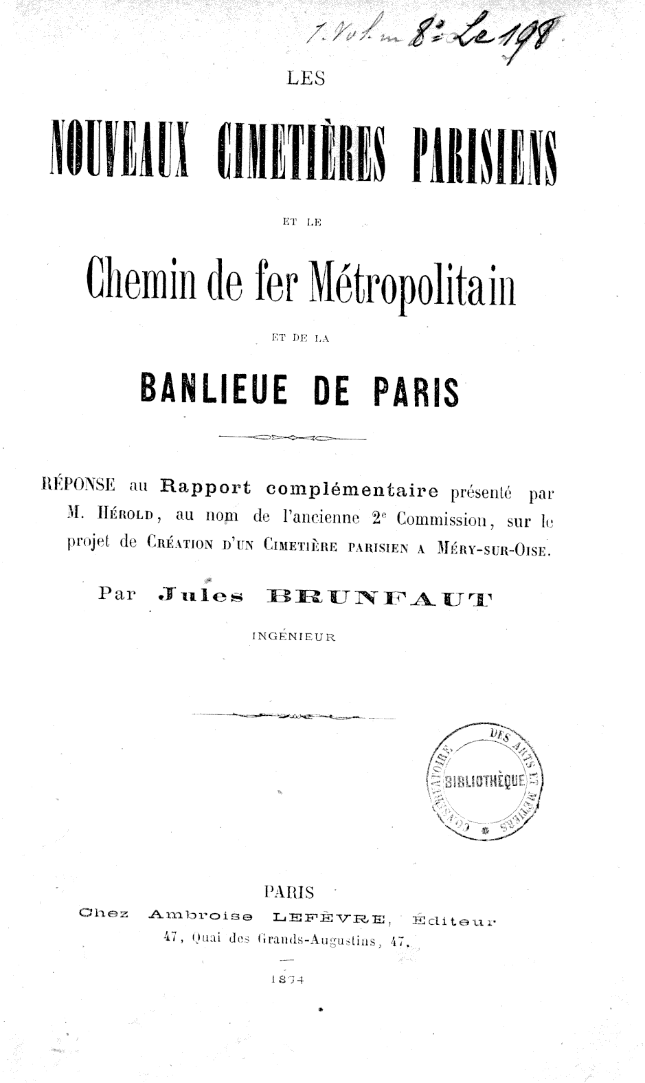 Page de titre du 8LE198.1