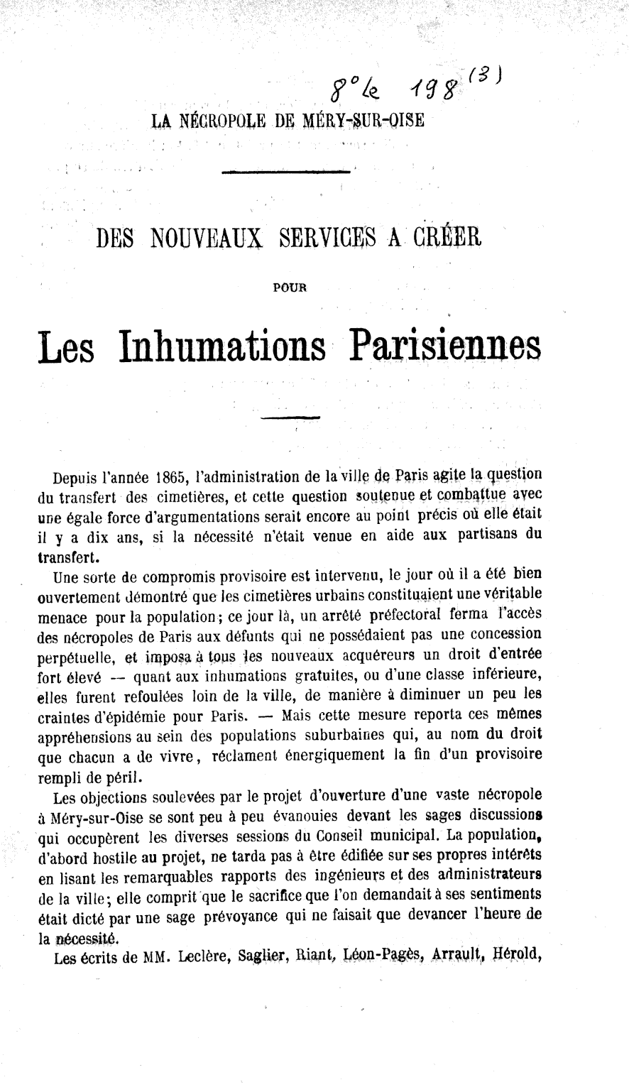 Page de titre du 8LE198.3