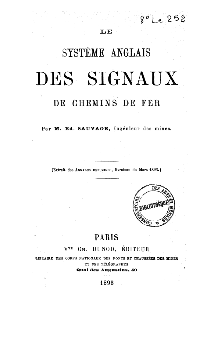 Page de titre du 8LE252